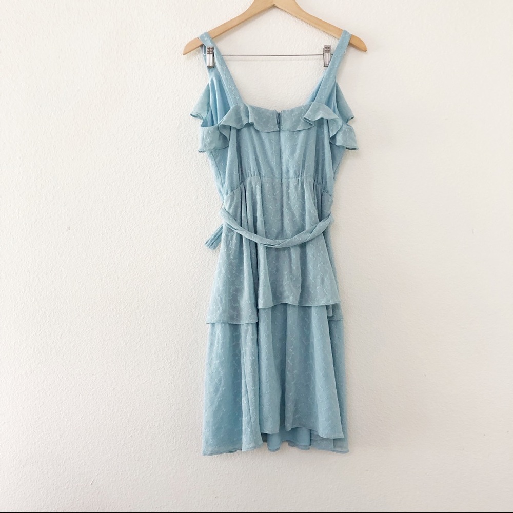 Gal Meets Glam Collection Blue Helena Ruffle Dress - Picture 9 of 12